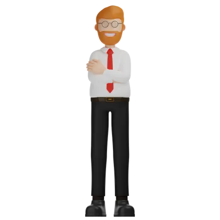 Hombre, oficinista, empleado  3D Illustration
