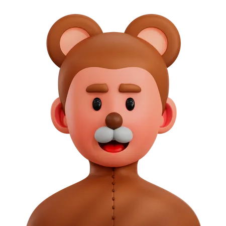 Hombre oso  3D Icon