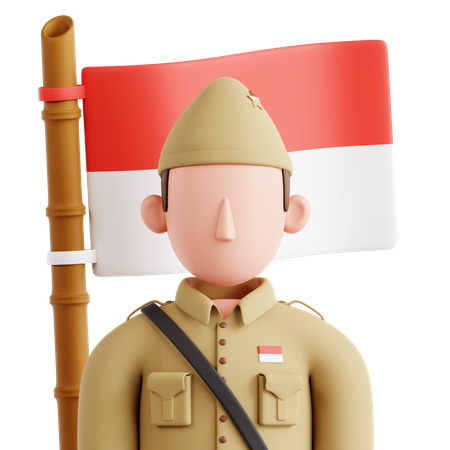 Hombre patriota  3D Icon