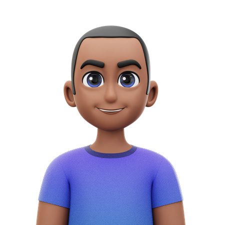 Hombre de pelo corto  3D Icon