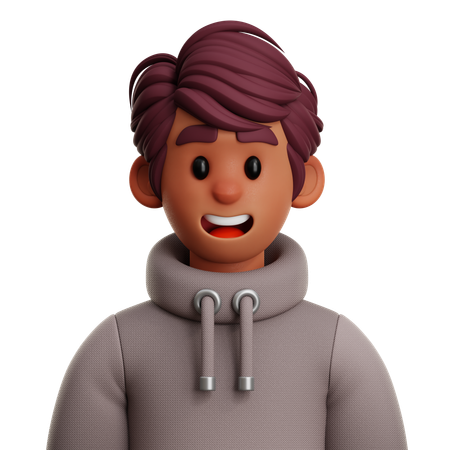 Hombre de pelo corto  3D Icon