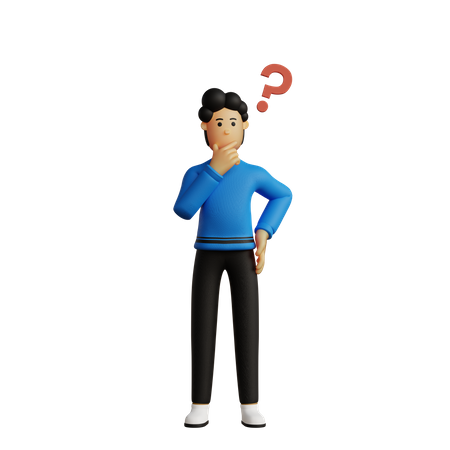 Hombre pensando  3D Icon