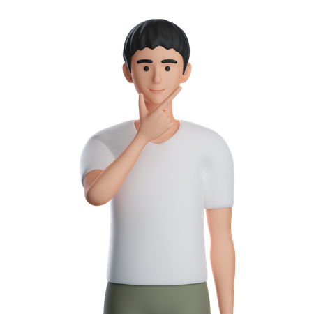 Hombre pensando algo  3D Icon