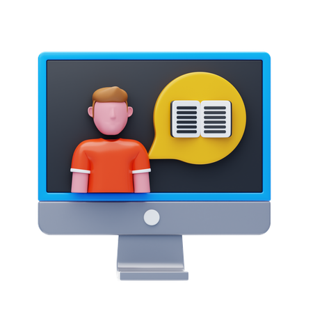 Hombre podcaster  3D Icon