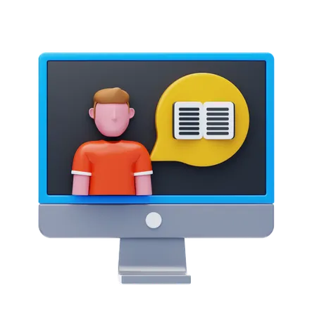 Hombre podcaster  3D Icon