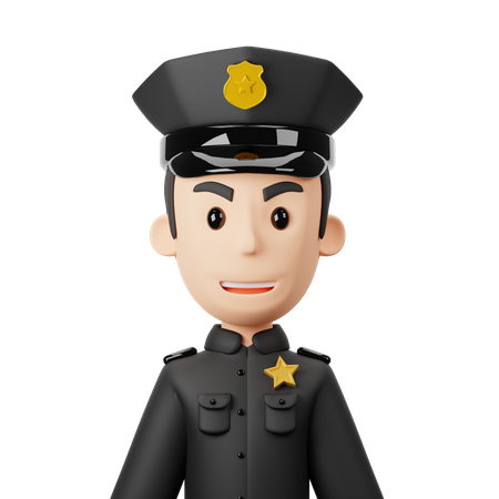 Policía  3D Icon