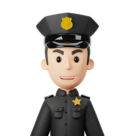 Policía  3D Icon