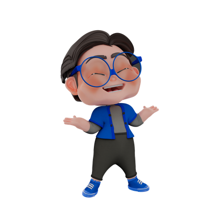 Hombre riendo a carcajadas  3D Icon