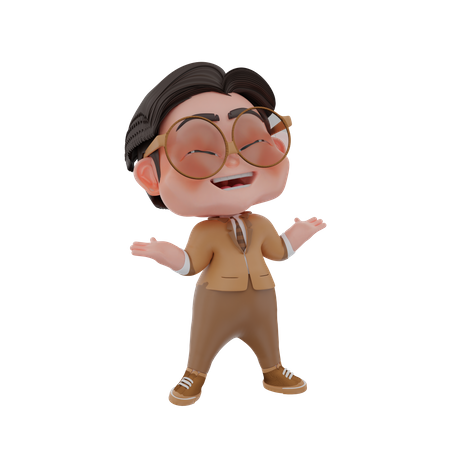 Hombre riendo a carcajadas  3D Icon