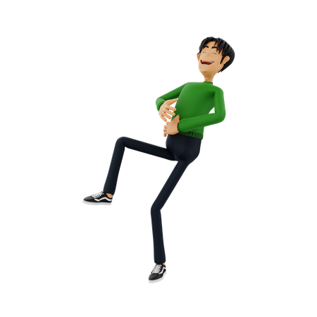 Hombre riendo a carcajadas  3D Icon