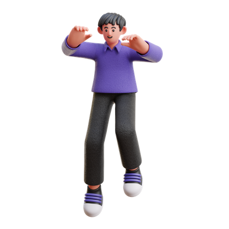 Hombre saltando  3D Icon