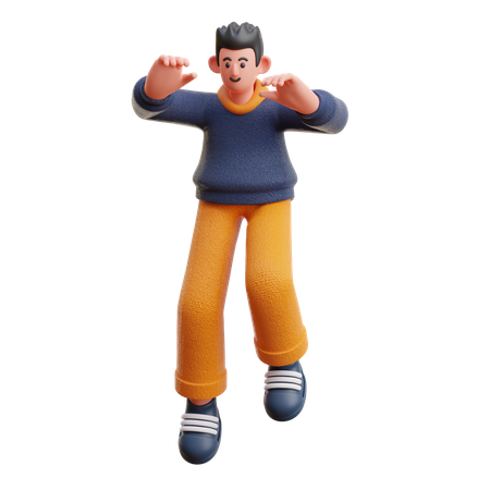 Hombre saltando  3D Icon