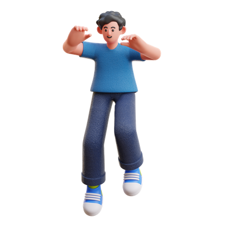 Hombre saltando  3D Icon