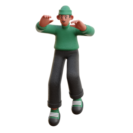 Hombre saltando  3D Icon