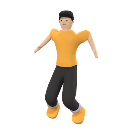 Hombre saltando  3D Icon