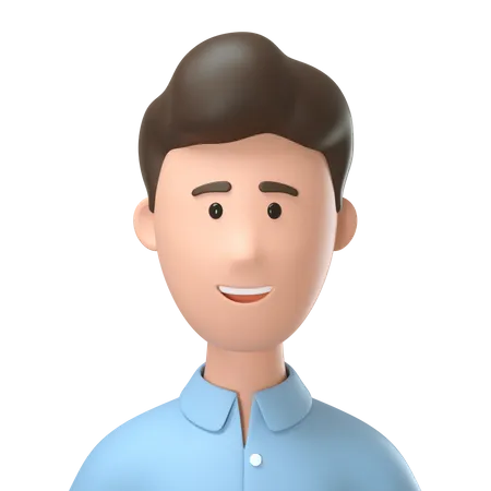 Hombre sonriente  3D Illustration