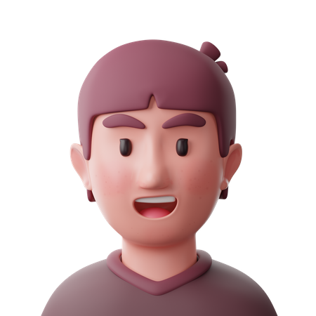 Hombre sonriente  3D Icon