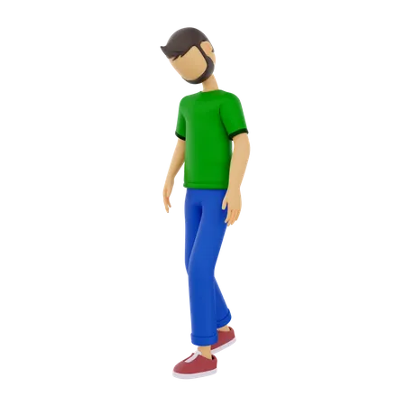 Paquete De Ilustraciones 3 D De Cuerpo Completo De Hombre Con Atuendo Informal 3D Illustration