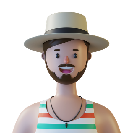 Turista masculino  3D Illustration