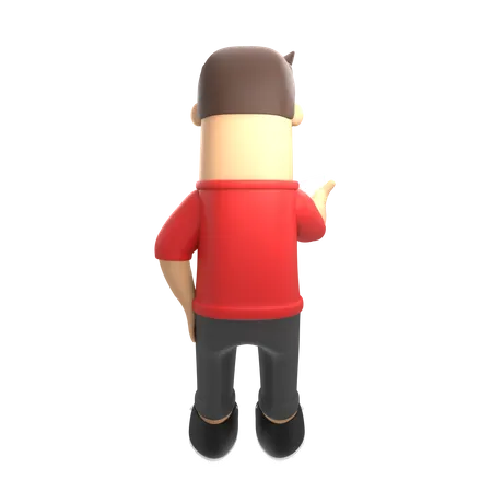 Hombre usando movil  3D Illustration