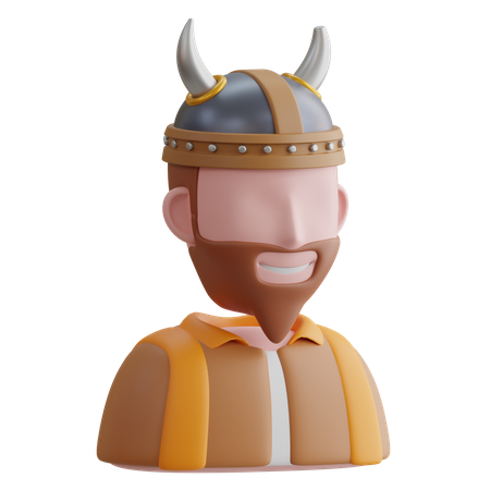 Hombre vikingo  3D Icon