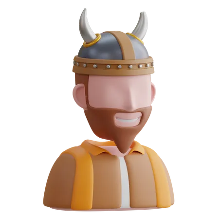 Hombre vikingo  3D Icon