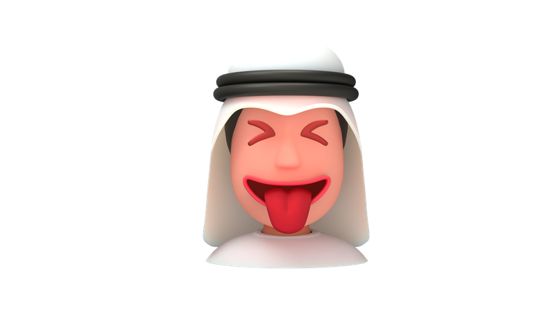 Hombres árabes divertidos  3D Emoji