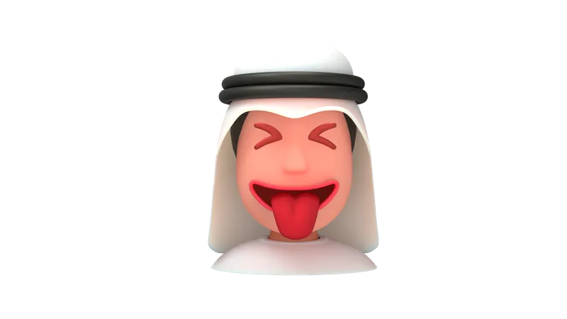 Hombres árabes divertidos  3D Emoji