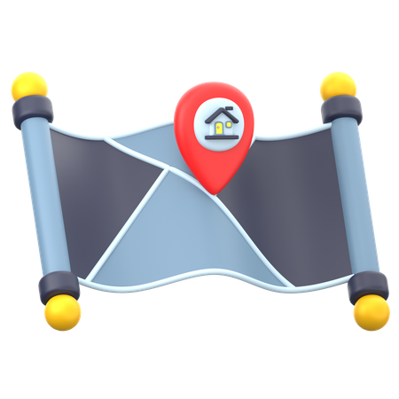 Home Address  3D Icon