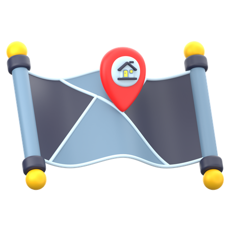 Home Address  3D Icon