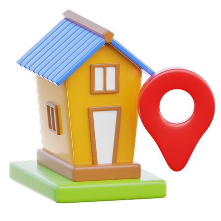 Home Address  3D Icon