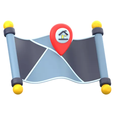 Home Address  3D Icon