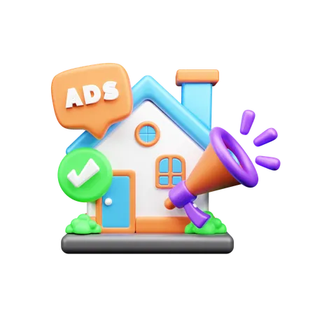 Home Ads  3D Icon