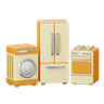 home appliances 3d logo