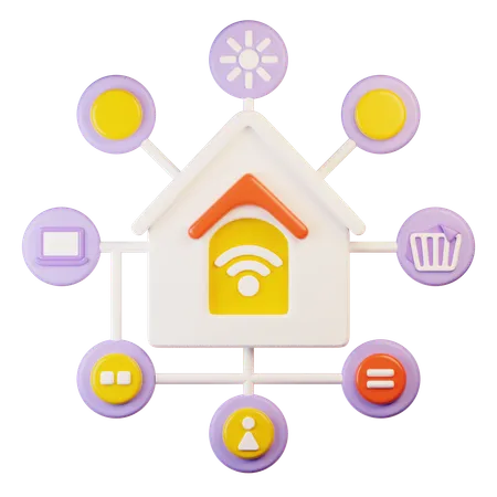 Home automation hub  3D Icon