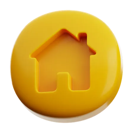 Home Button  3D Icon