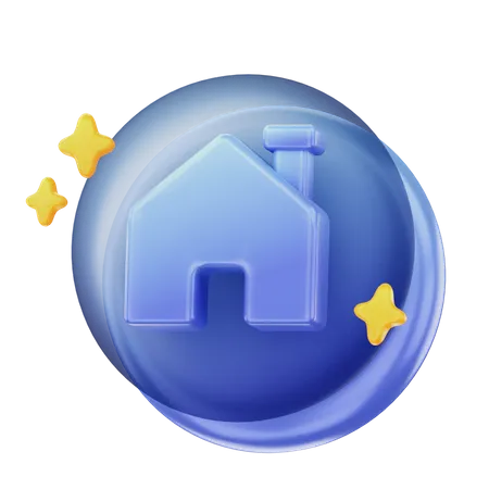 Home Button  3D Icon