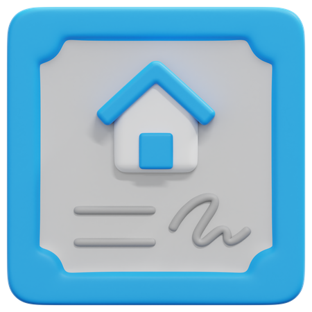 Home Certificate  3D Icon