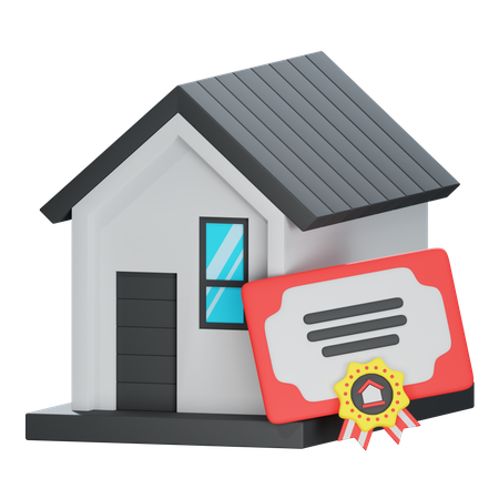 Home Certificate  3D Icon