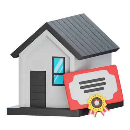 Home Certificate  3D Icon