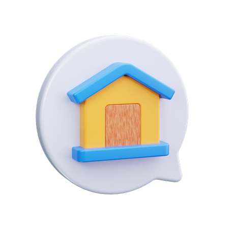 Home Chat  3D Icon