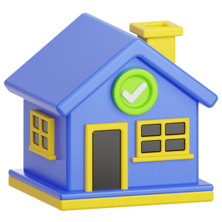 Home Checkmark  3D Icon