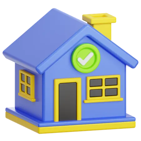 Home Checkmark  3D Icon
