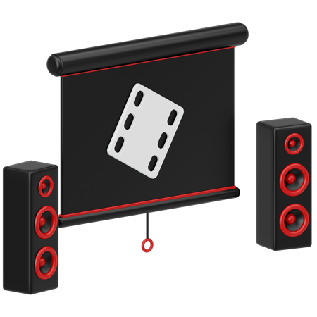 Home cinema  3D Icon