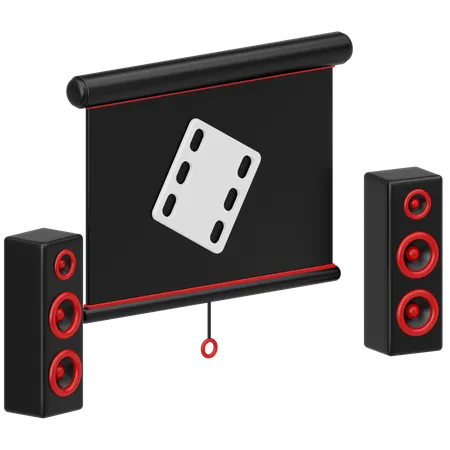 Home cinema  3D Icon