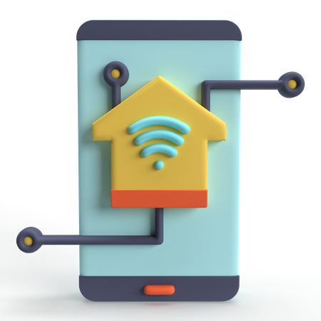 Home Connect With Phone  3D Icon