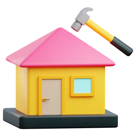 Home Construction  3D Icon