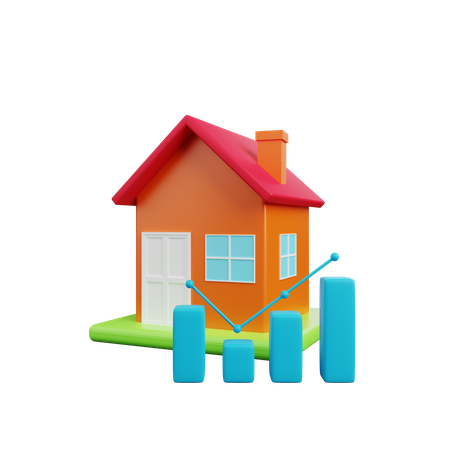 Home Construction Growth  3D Icon