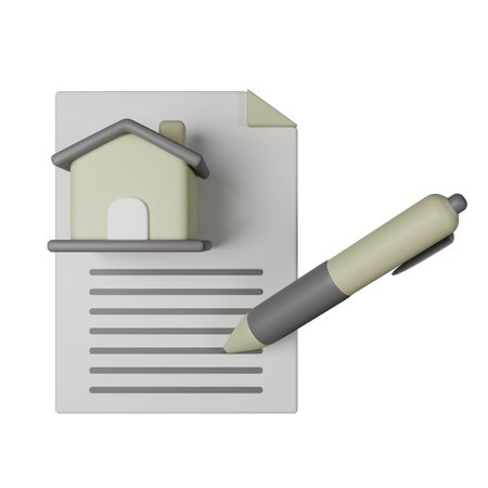 Home Contract  3D Icon