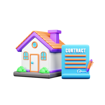 Home Contract  3D Icon